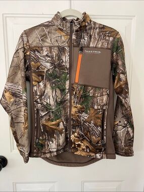 Field & Stream Realtree Camo Softshell Jacket with Orange Zip